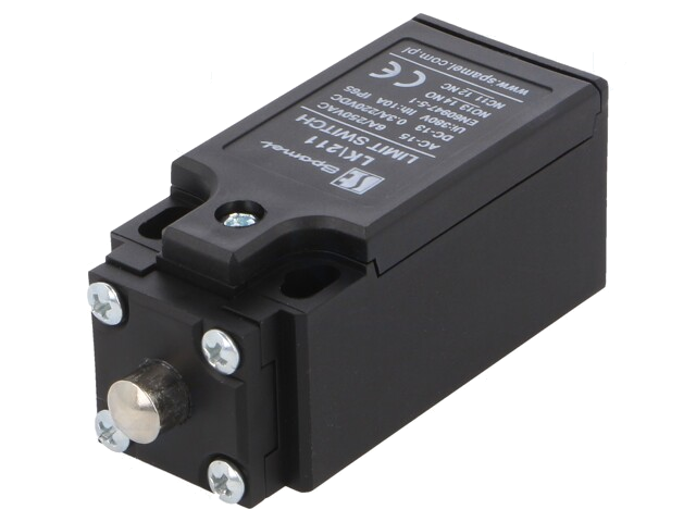 Eindschakelaar; pin Ø8mm; NO + NC; 5A; max.250VAC; max.250VDC Eindschakelaar; pin Ø8mm; NO + NC; 5A; max.250VAC; max.250VDC